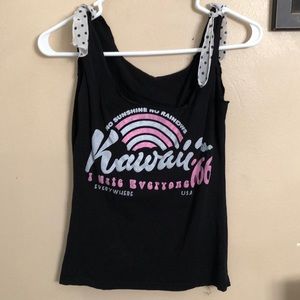 Sourpuss clothing black fitted sleeveless tee size medium